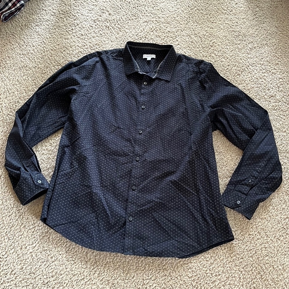 Dark blue button up
